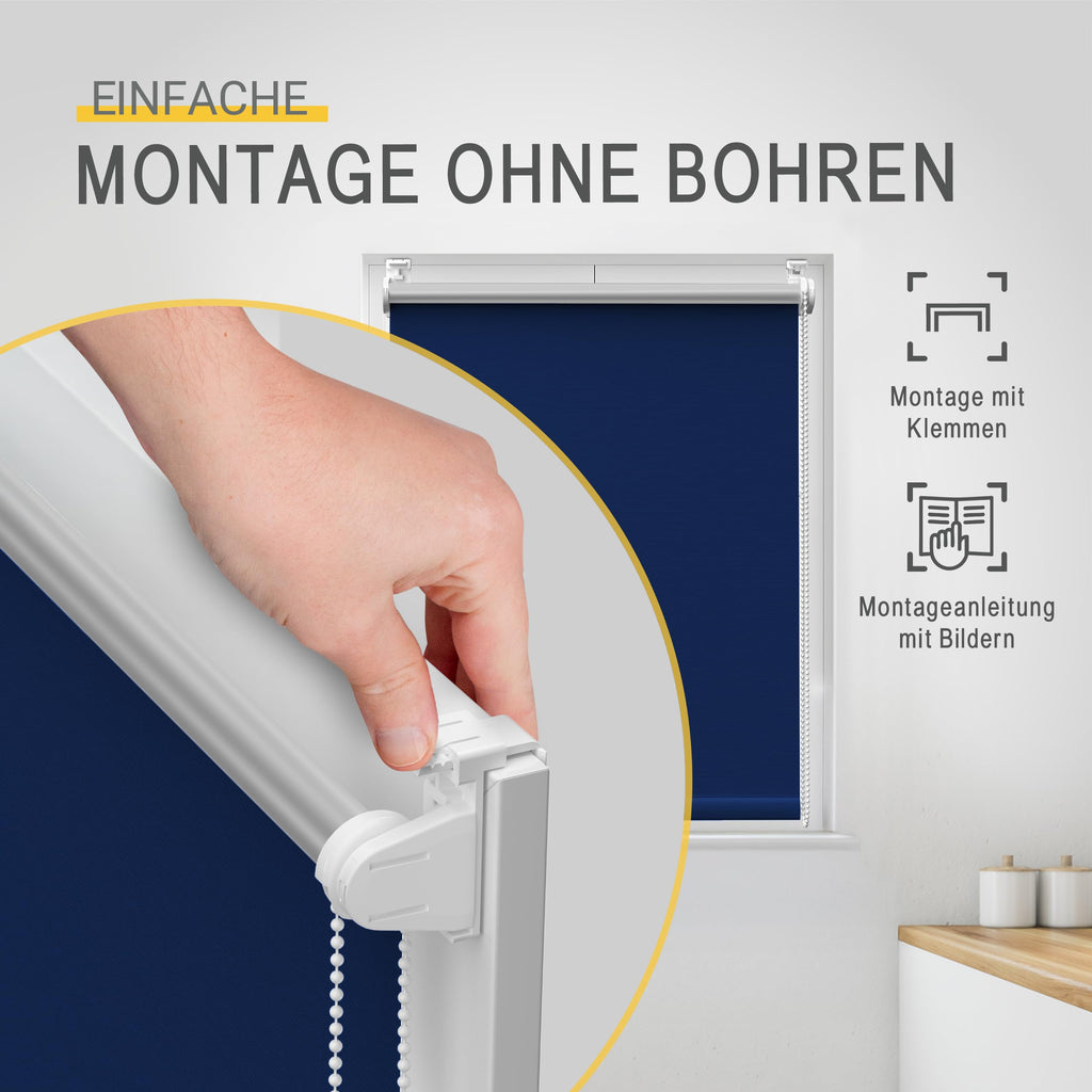 Thermorollo Rollo für Fenster ohne Bohren T42