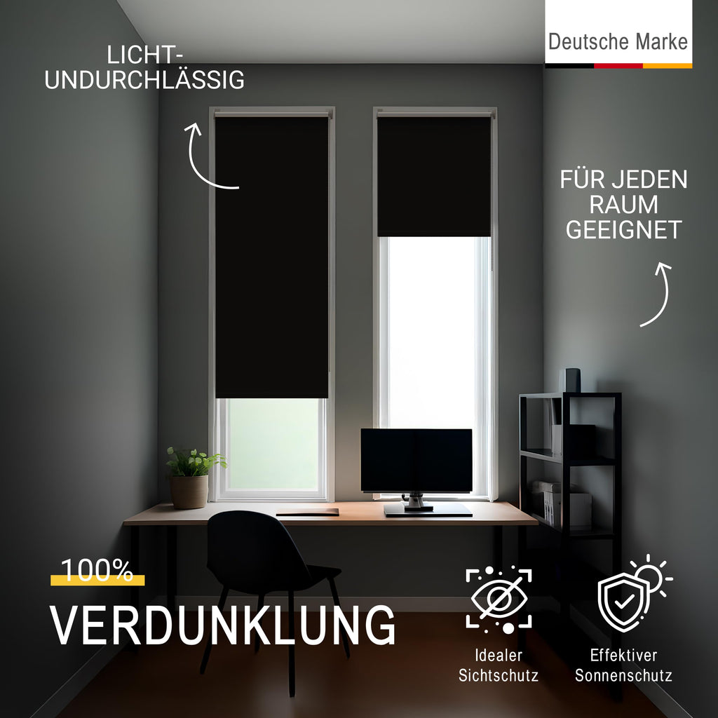 Thermorollo Rollo für Fenster ohne Bohren T42