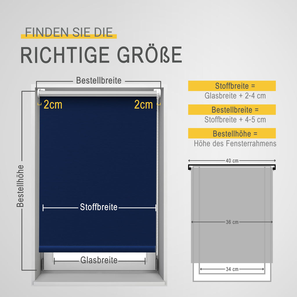 Thermorollo Rollo für Fenster ohne Bohren T42