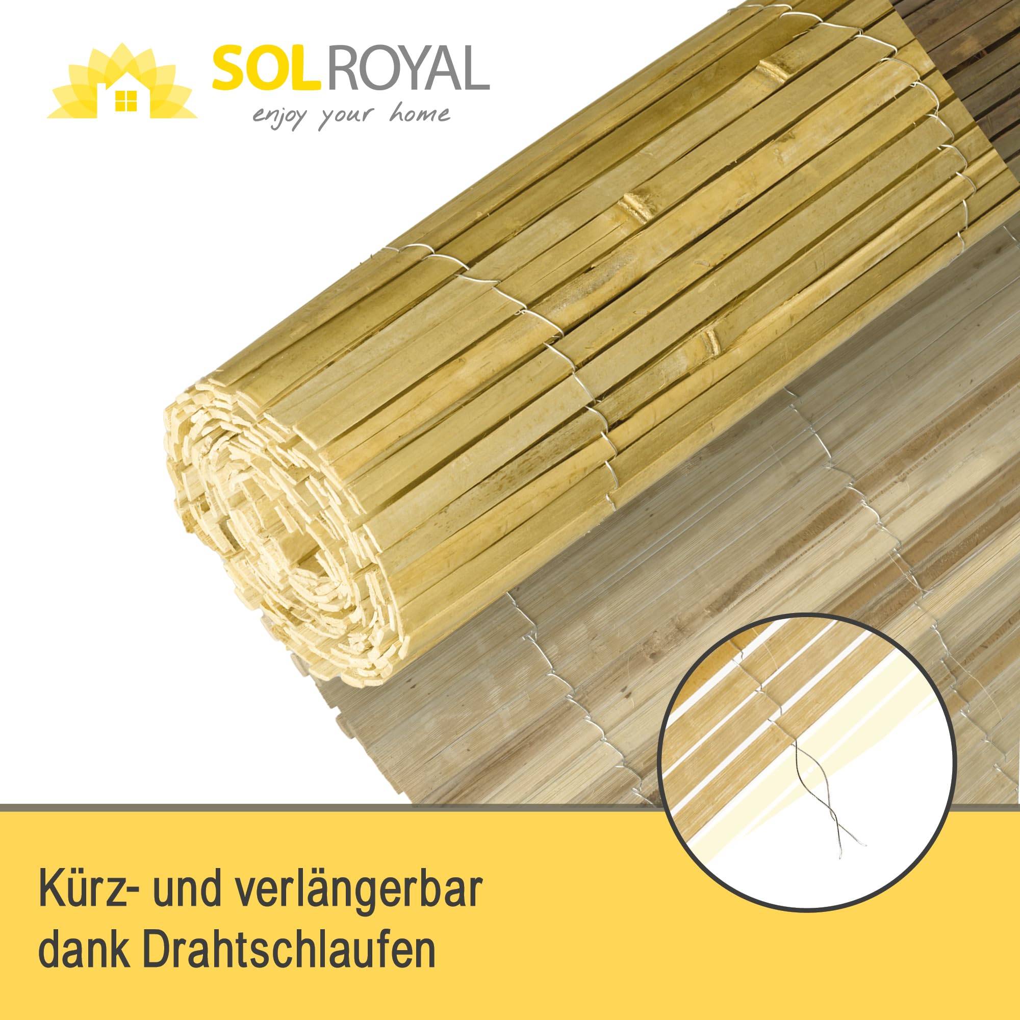 Sol Royal Split Bambus Sichtschutz - B55