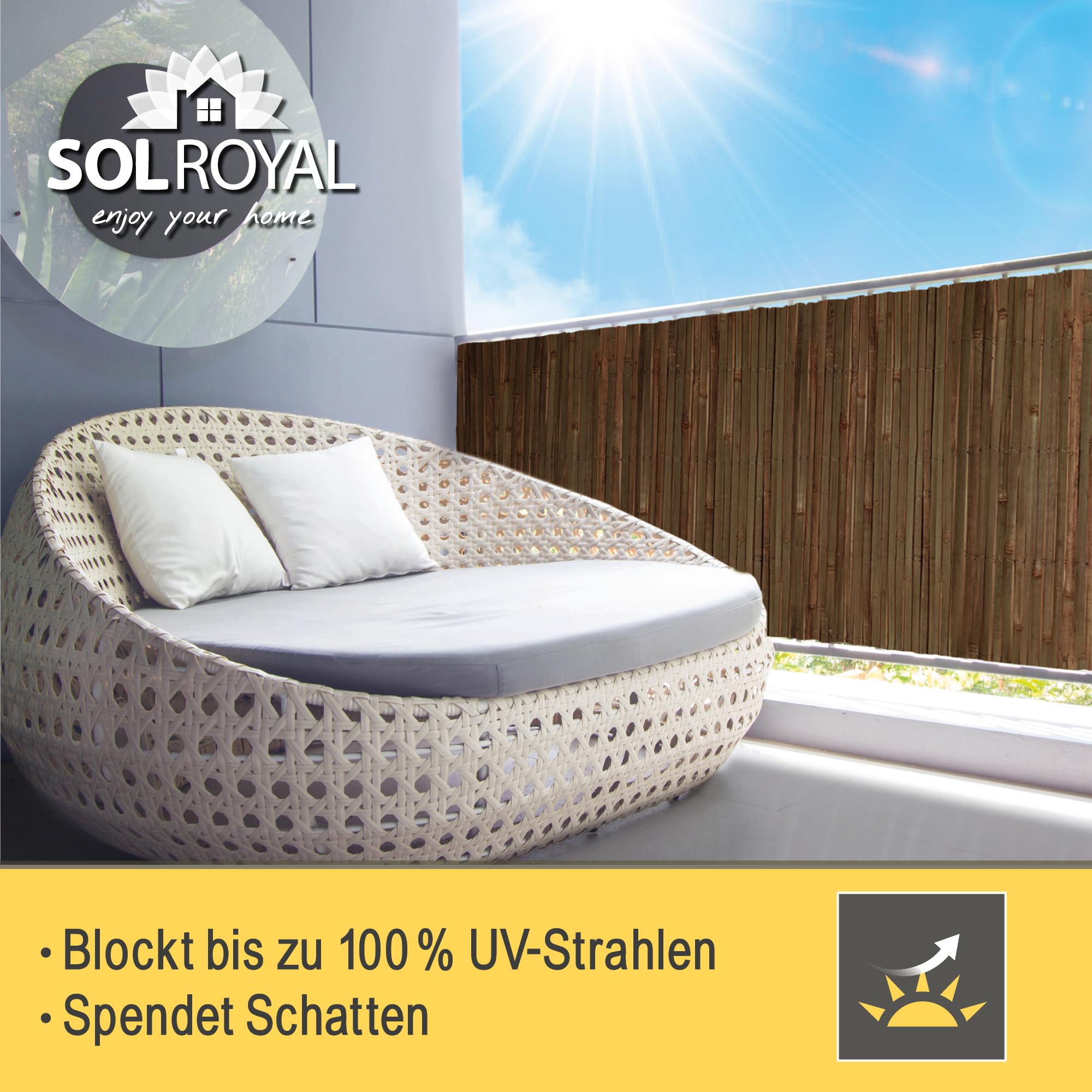 Sol Royal Split Bambus Sichtschutz - B55