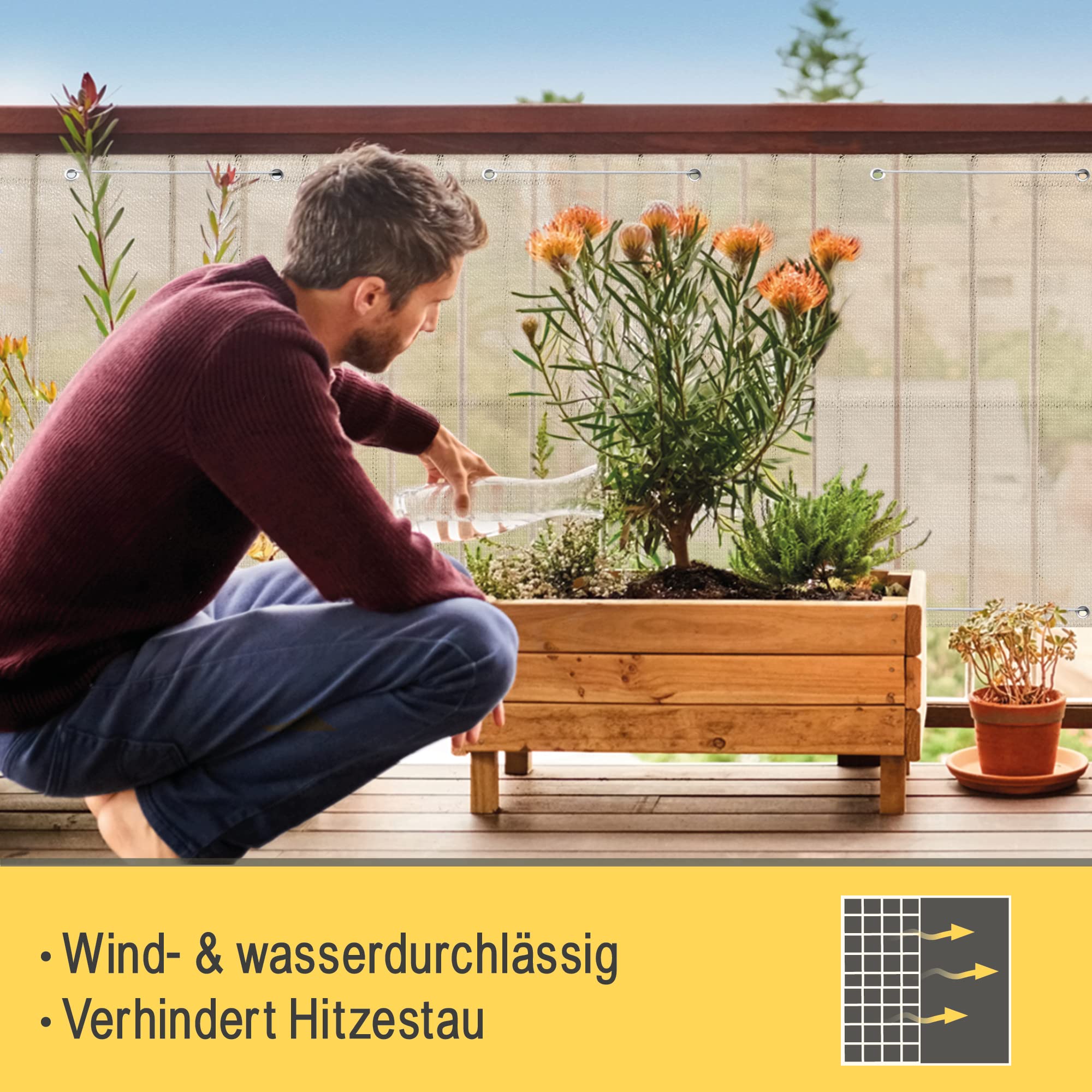 Sol Royal SolVision Balkon Sichtschutz HB2 HDPE