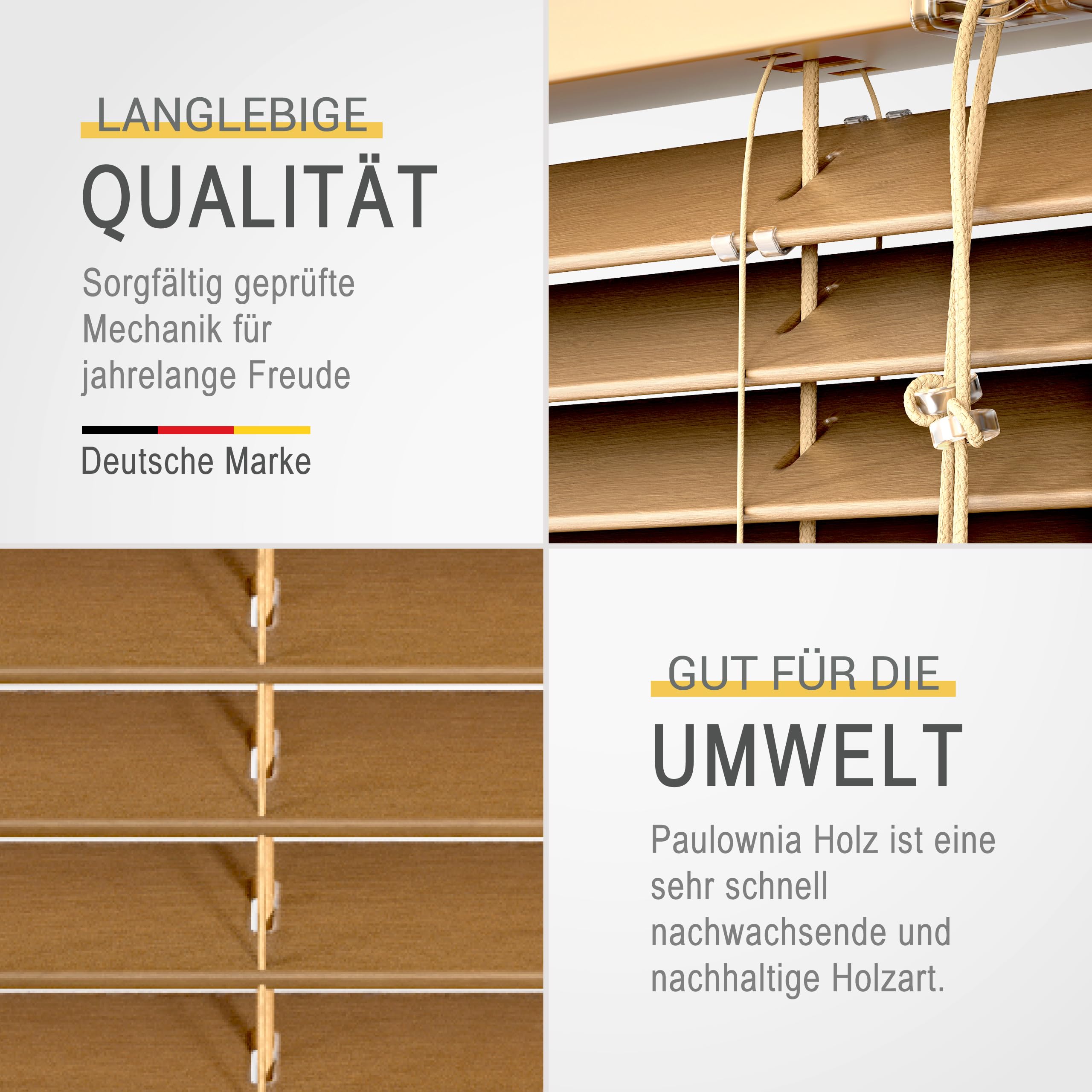 Sol Royal Holzjalousie SolDecor JH3 Jalousie aus Holz