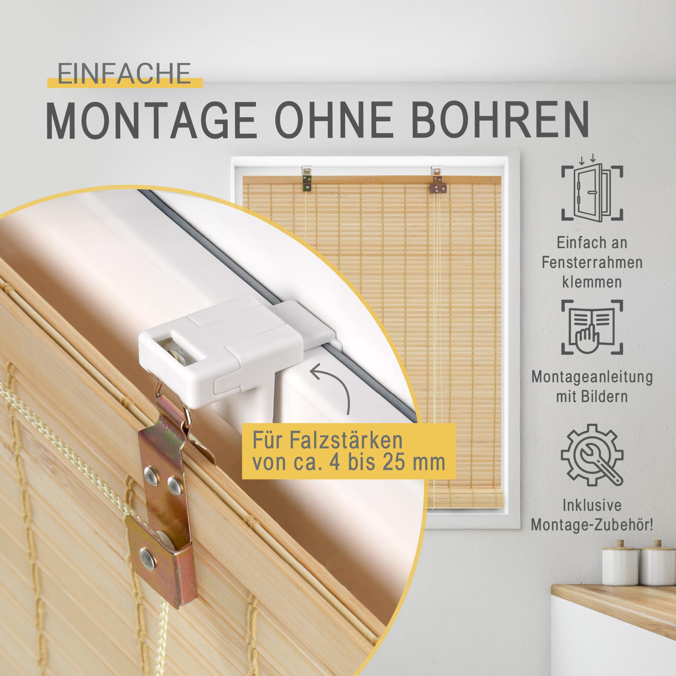 Sol Royal Bambus Rollo ohne Bohren BR7