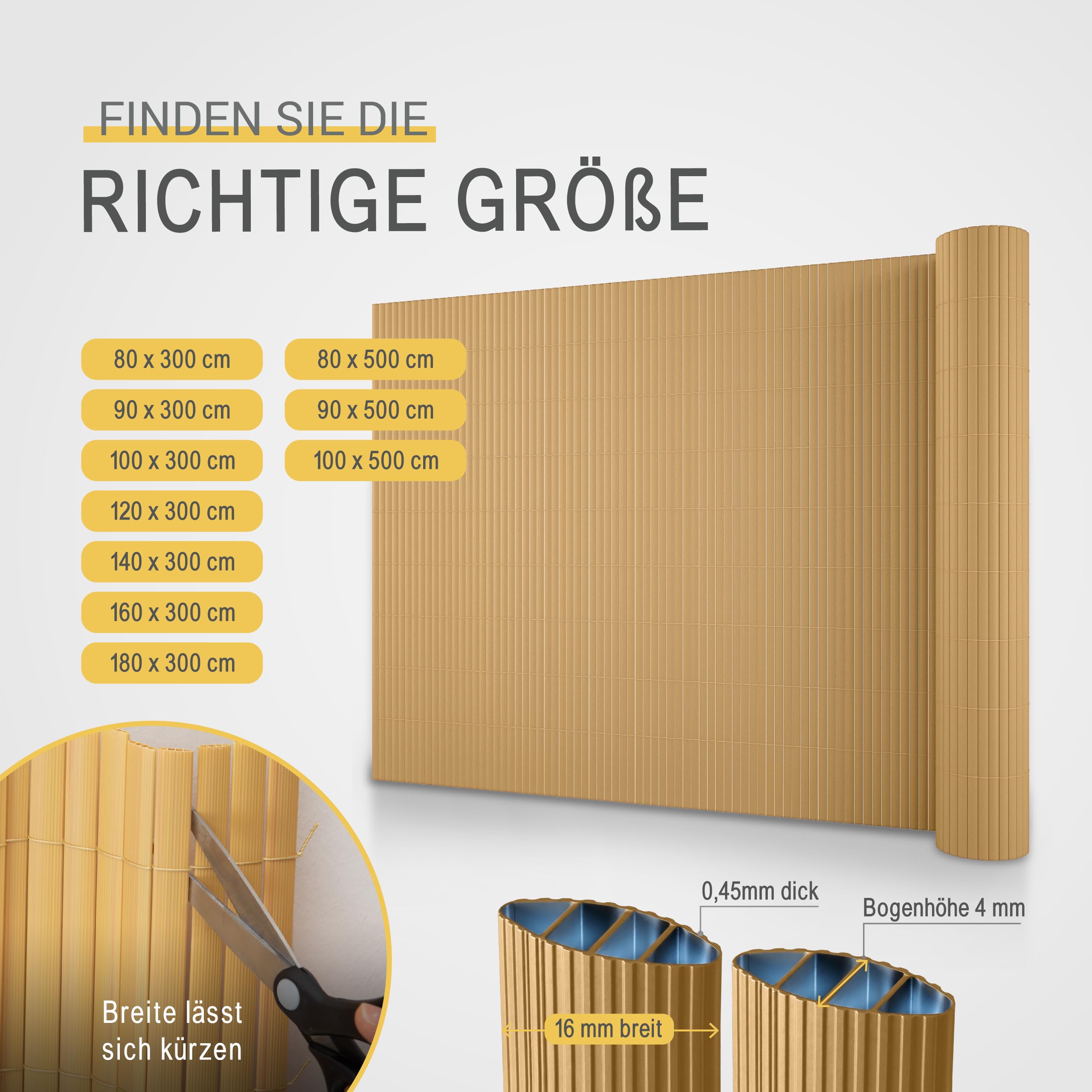 Sol Royal PVC Sichtschutzmatte Wetterfest