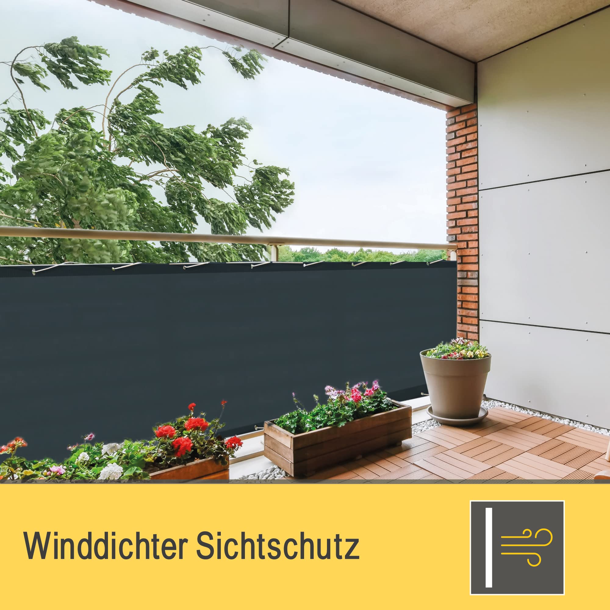 Sol Royal Balkon Sichtschutz PES SolVision PB2