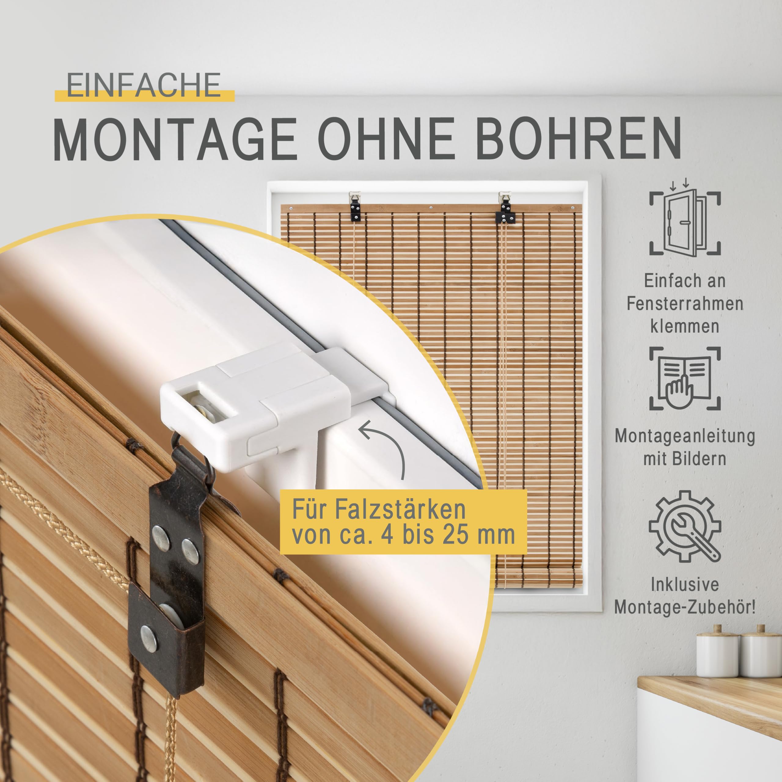Sol Royal Bambus Rollo ohne Bohren BR7