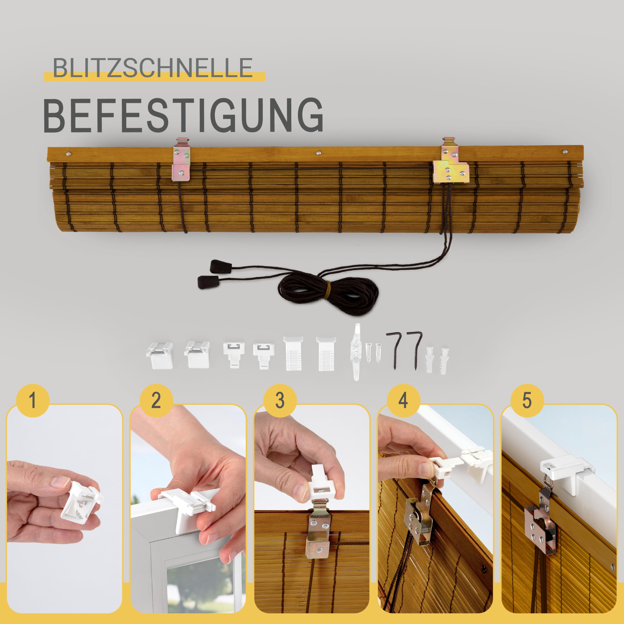 Sol Royal Bambus Rollo ohne Bohren BR7