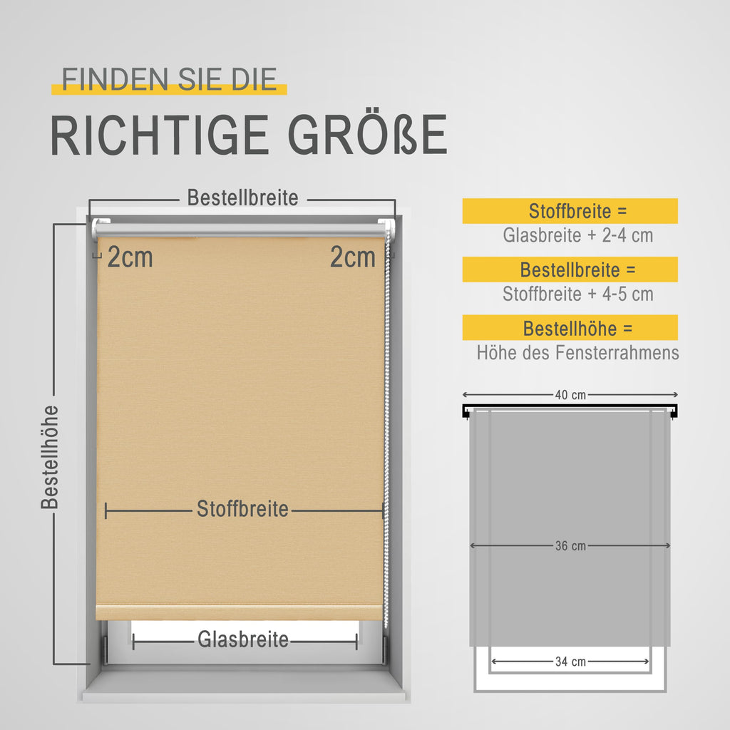 Thermorollo Rollo für Fenster ohne Bohren T42