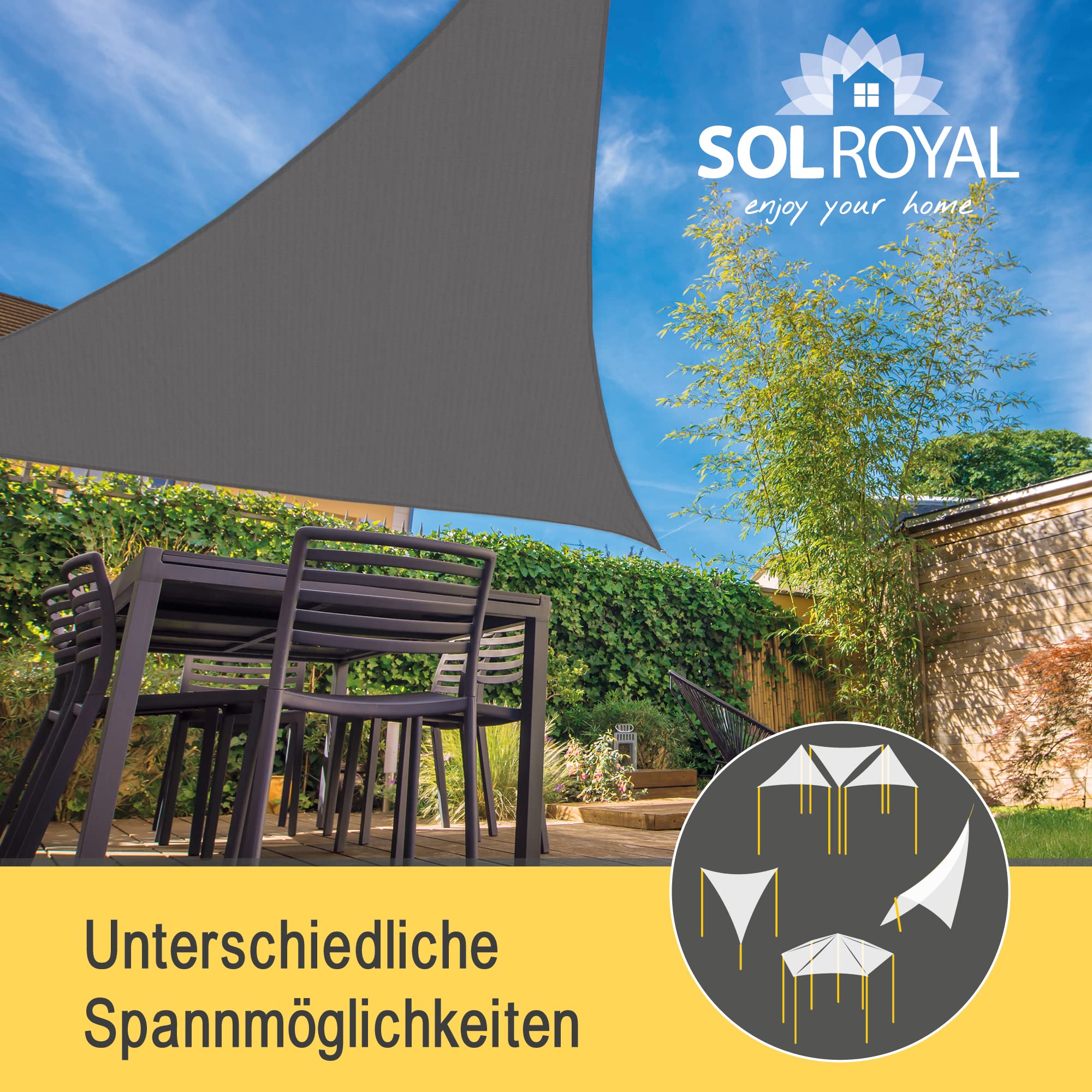 Sol Royal Sonnensegel Wasserdurchlässig HDPE HS9