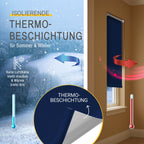 Thermorollo Rollo für Fenster ohne Bohren T42