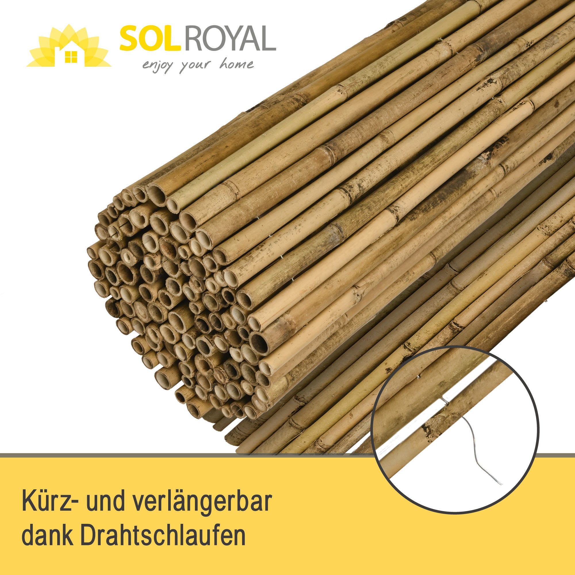 Sol Royal Bambus Sichtschutz Zaun SolVision B38