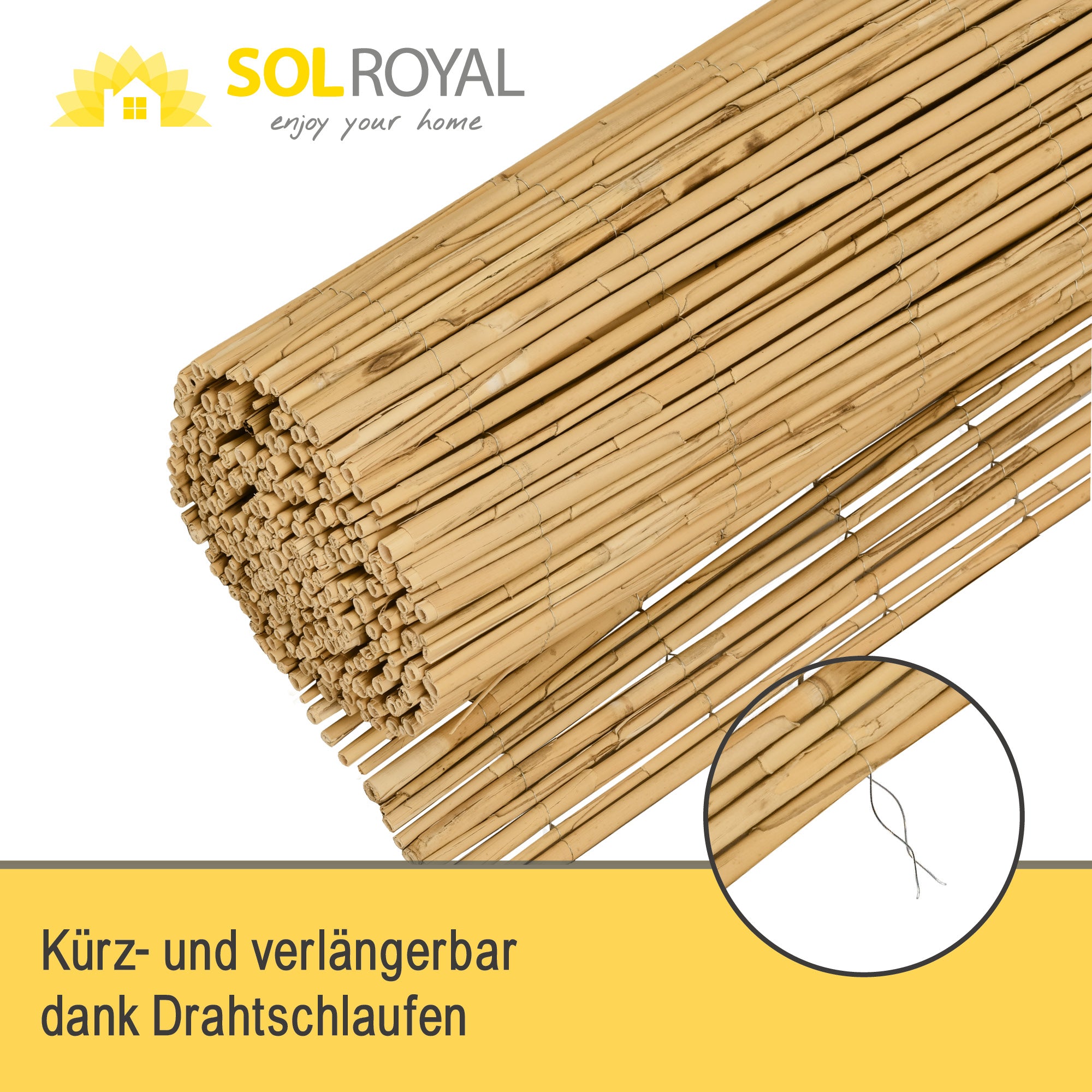 Sol Royal Schilfmatten Sichtschutz Zaun SolVision S36