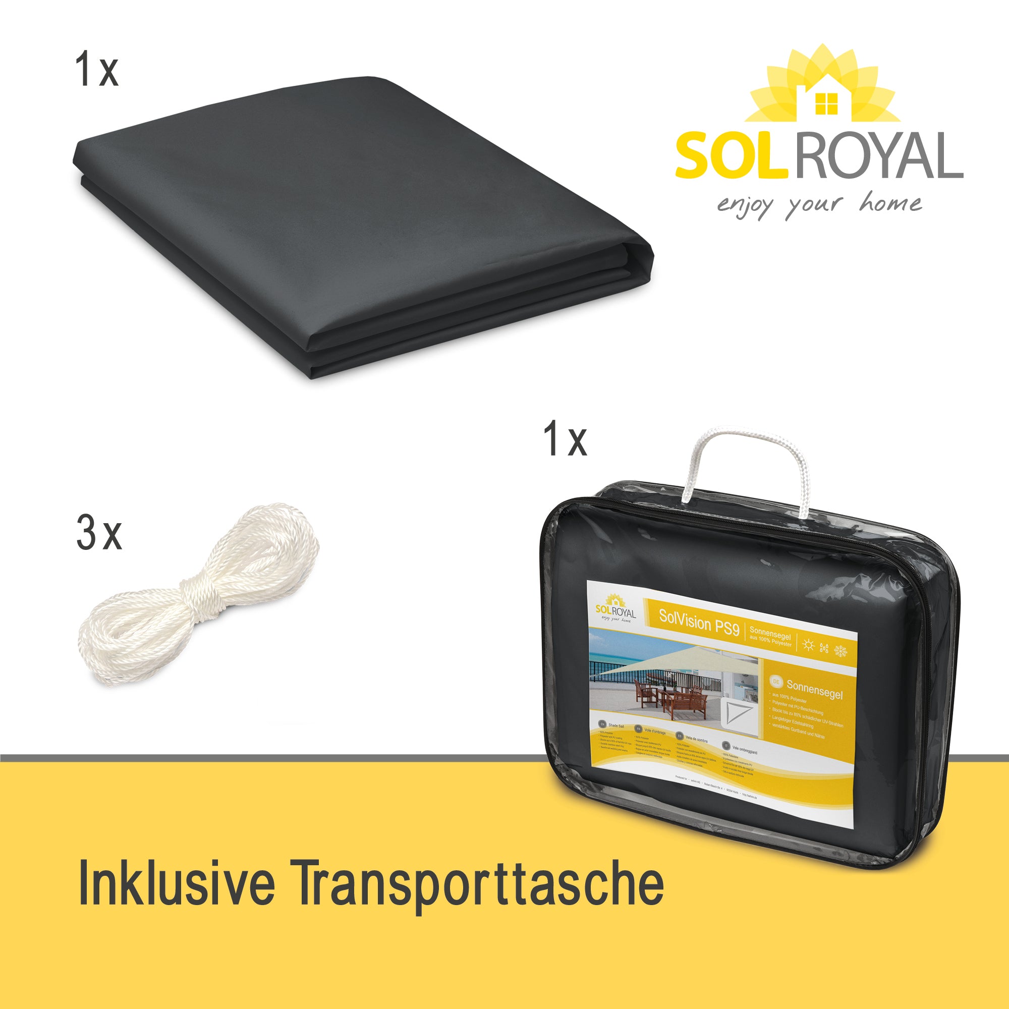 Sol Royal Sonnensegel Wasserdicht PES PS9