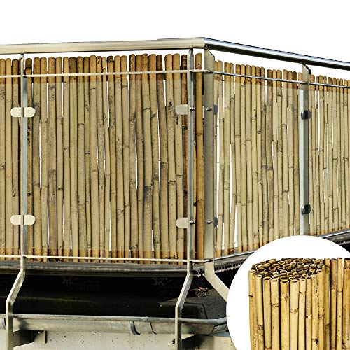 & Blickschutz für Garten & Balkon Sol Royal Sichtschutz Bambus SolVision B89 140x600 cm Sichtschutzmatte Natur als Wind 
