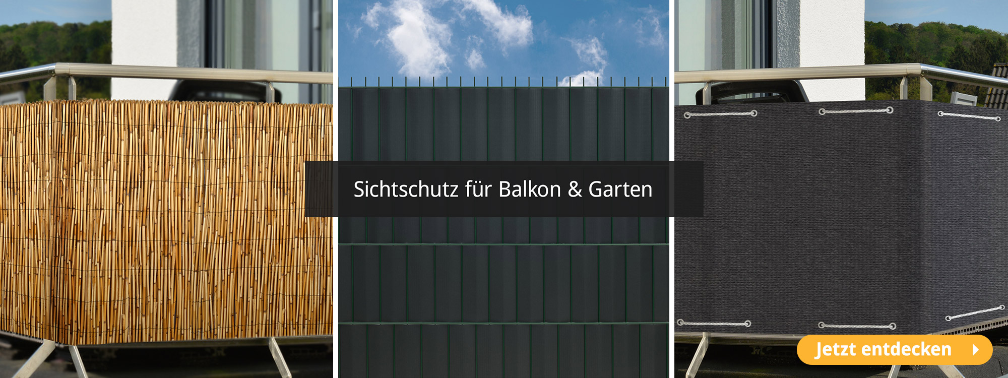 Sichtschutz für Balkon & Garten